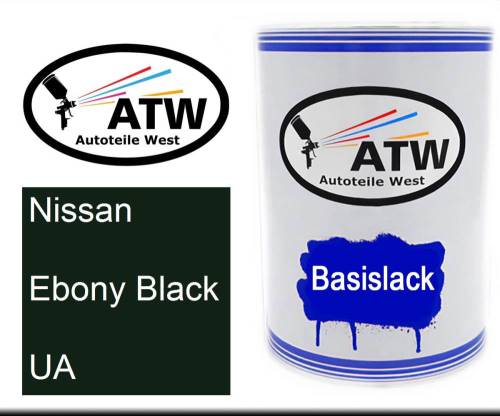 Nissan, Ebony Black, UA: 500ml Lackdose, von ATW Autoteile West.